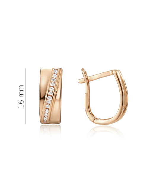 Kuldkõrvarõngad tsirkoonidega