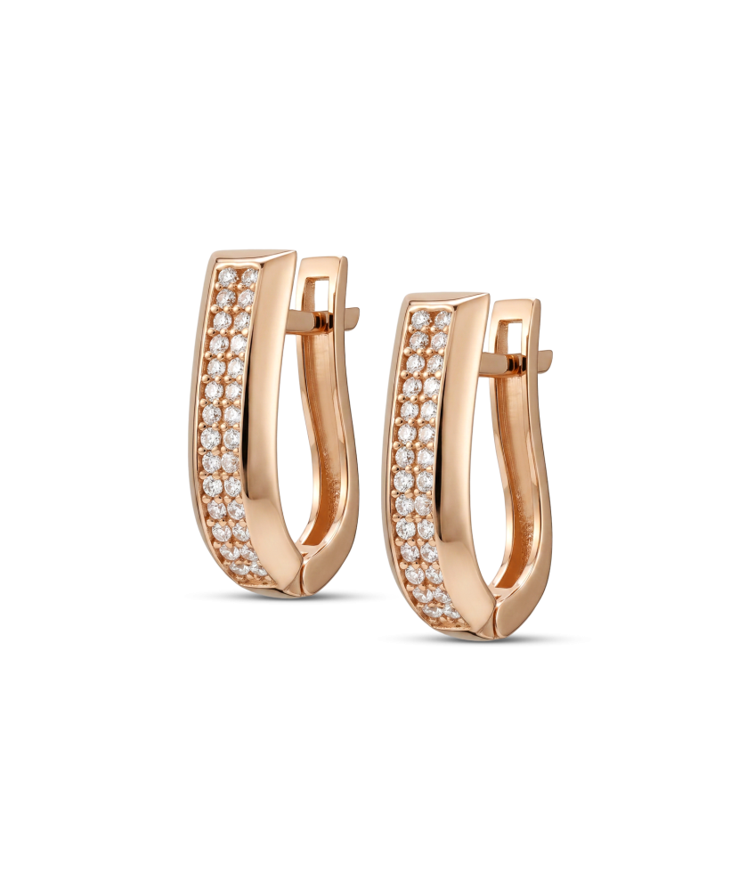 Kuldkõrvarõngad tsirkoonidega