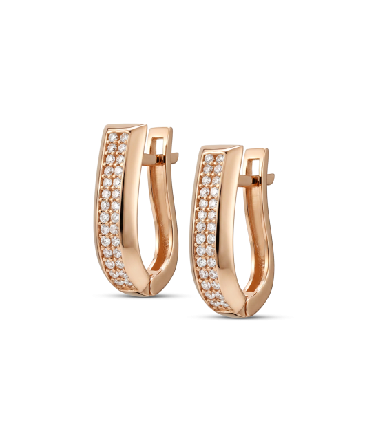 Kuldkõrvarõngad tsirkoonidega