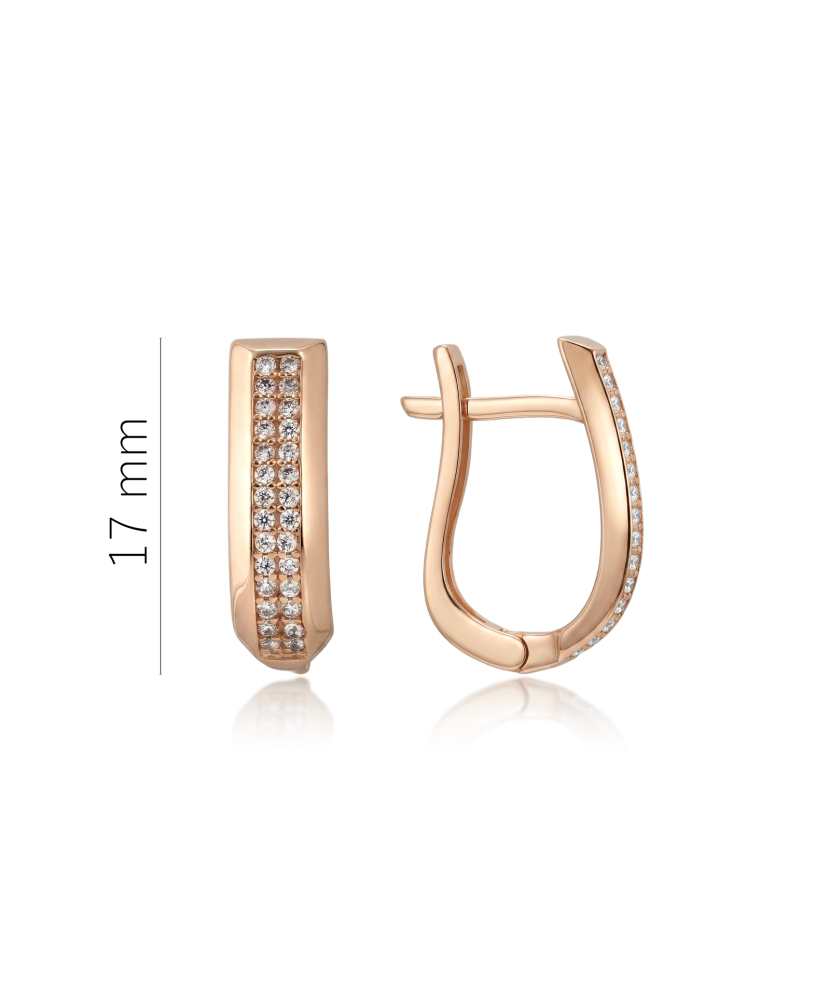 Золотые серьги с цирконами