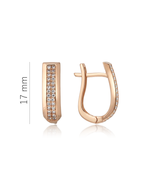 Kuldkõrvarõngad tsirkoonidega