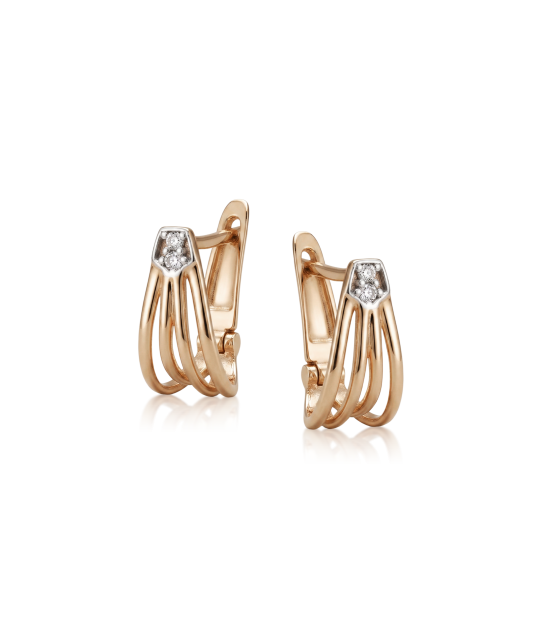 Kuldkõrvarõngad tsirkoonidega