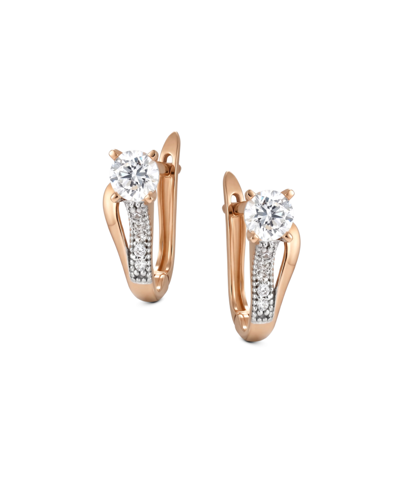 Kuldkõrvarõngad tsirkoonidega