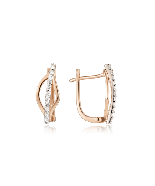 Kuldkõrvarõngad tsirkoonidega