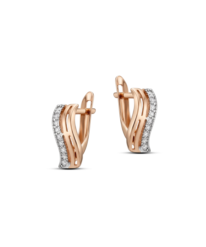 Kuldkõrvarõngad tsirkoonidega