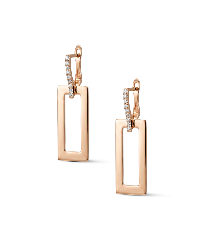 Kuldkõrvarõngad tsirkoonidega