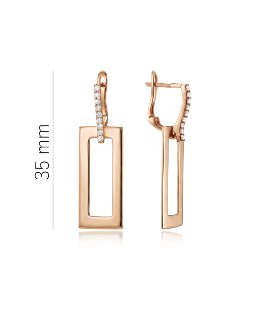 Kuldkõrvarõngad tsirkoonidega