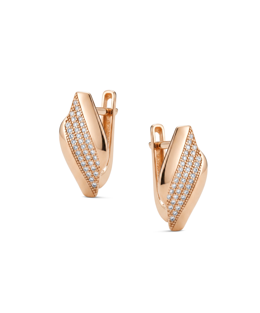 Kuldkõrvarõngad tsirkoonidega