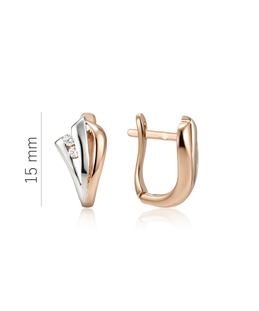 Kuldkõrvarõngad tsirkoonidega