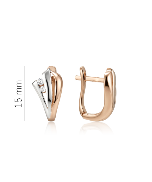 Kuldkõrvarõngad tsirkoonidega