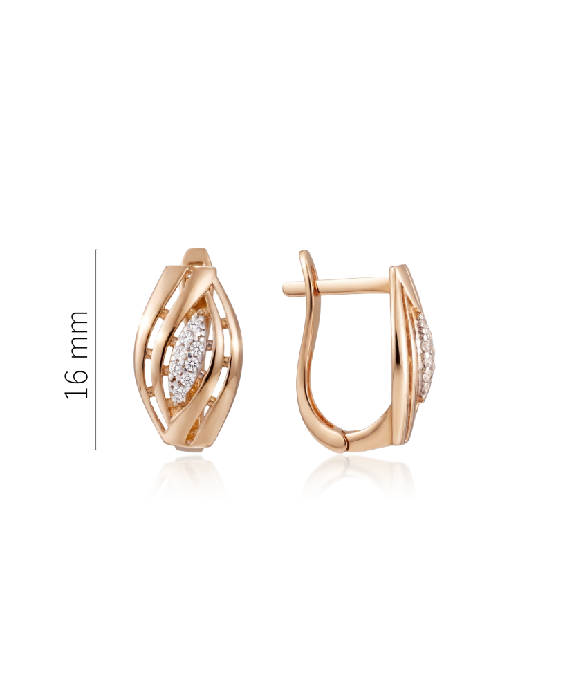 Kuldkõrvarõngad tsirkoonidega