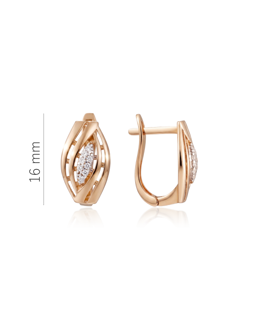 Kuldkõrvarõngad tsirkoonidega