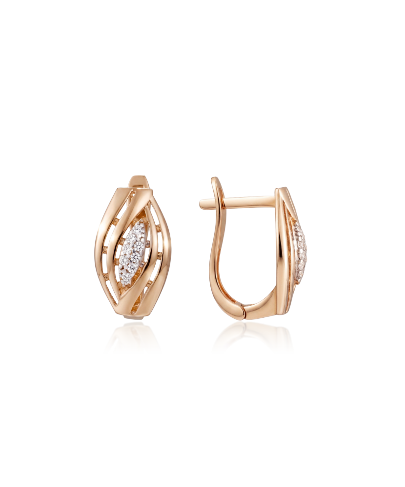 Kuldkõrvarõngad tsirkoonidega