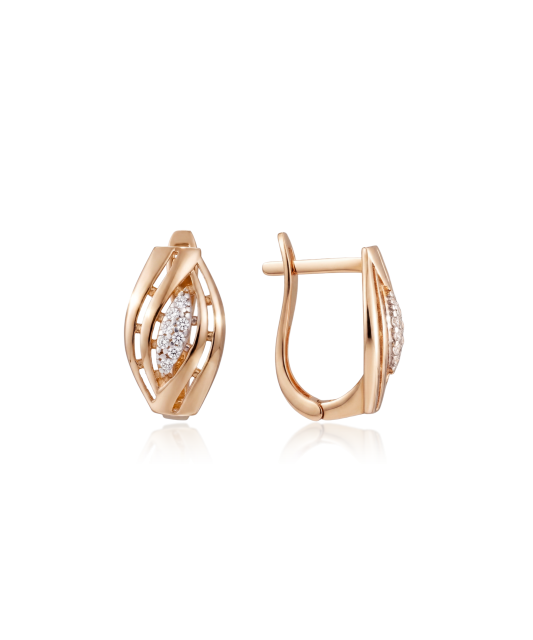 Kuldkõrvarõngad tsirkoonidega