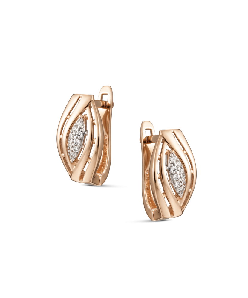 Kuldkõrvarõngad tsirkoonidega