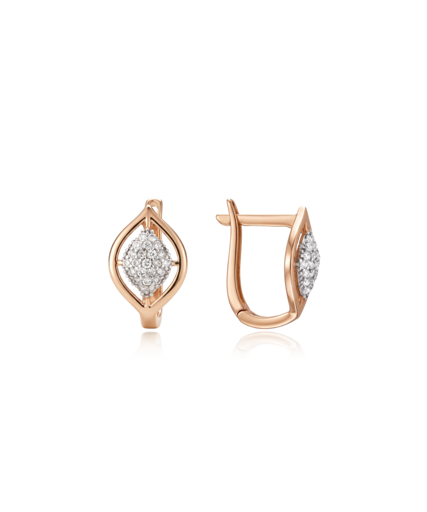 Kuldkõrvarõngad tsirkoonidega