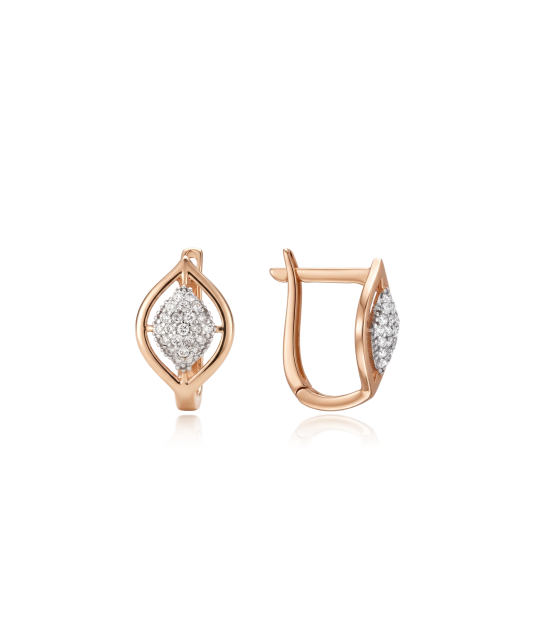 Kuldkõrvarõngad tsirkoonidega