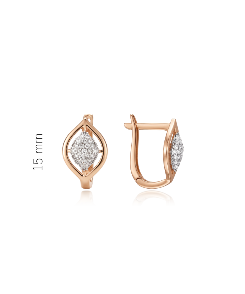 Kuldkõrvarõngad tsirkoonidega