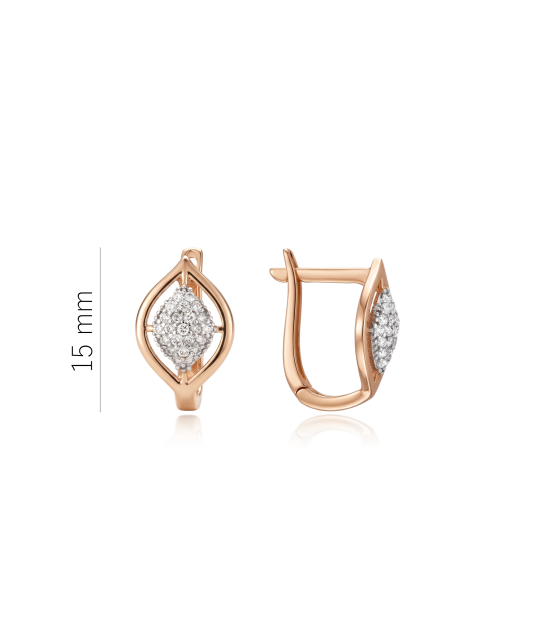 Kuldkõrvarõngad tsirkoonidega