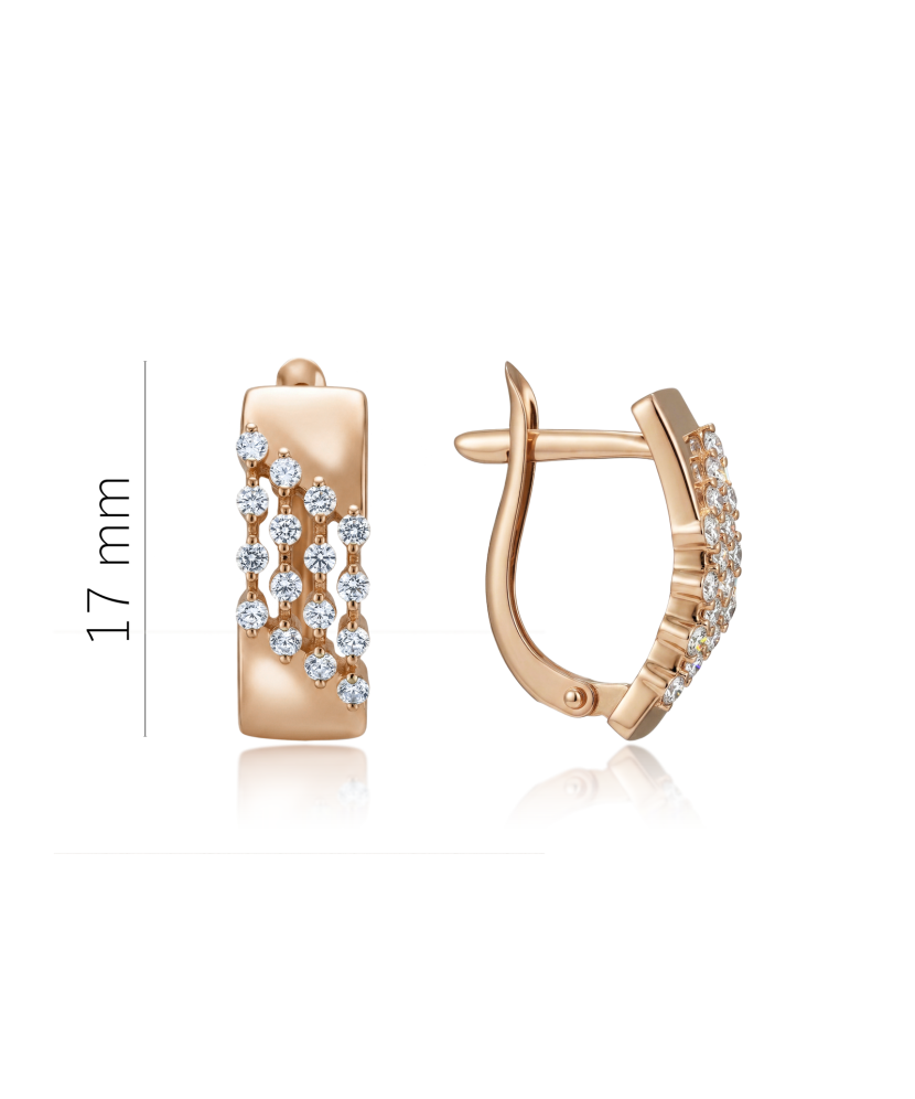 Kuldkõrvarõngad tsirkoonidega