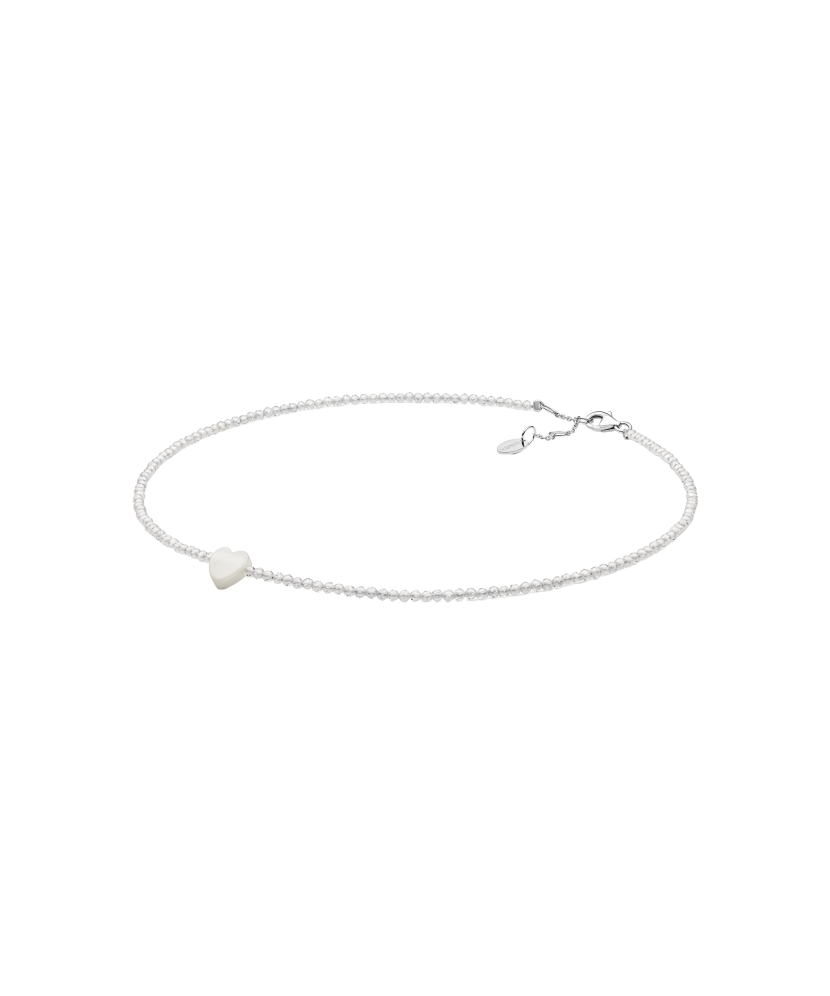 Vėrinys su cirkoniais ir perlamutru