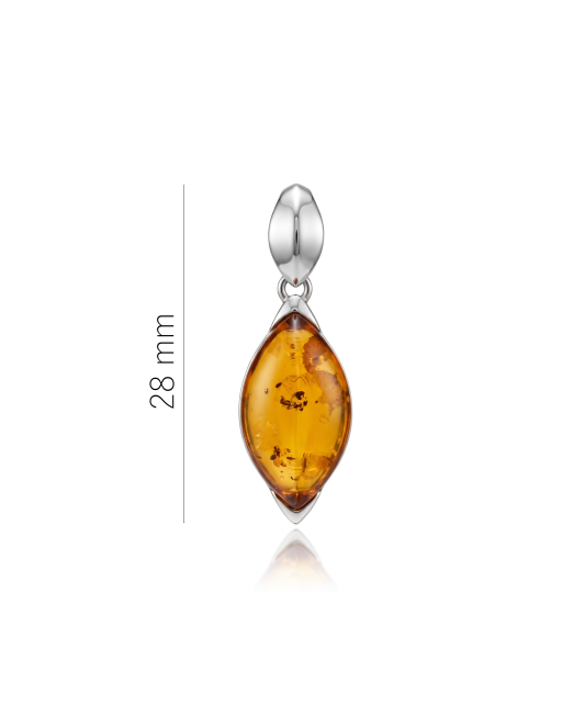 Серебряная подвеска с янтарём