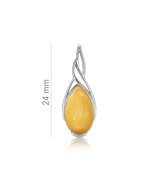 Серебряная подвеска с янтарём