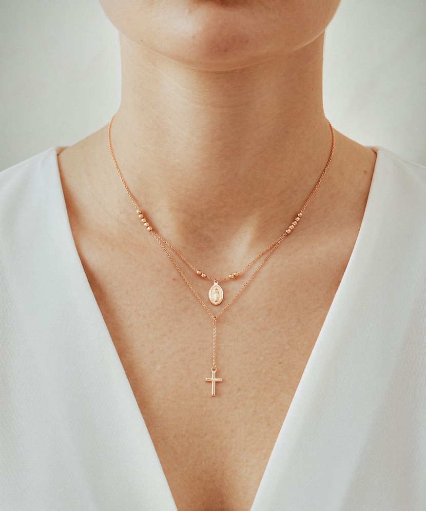 Kahekordne kuldkett ripatsitega