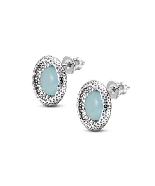 Серьги из серебра с агатом