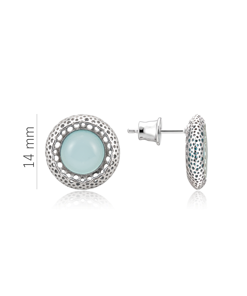 Серьги из серебра с агатом