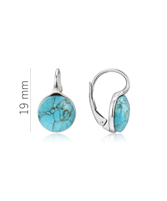 Серьги из серебра с бирюзой