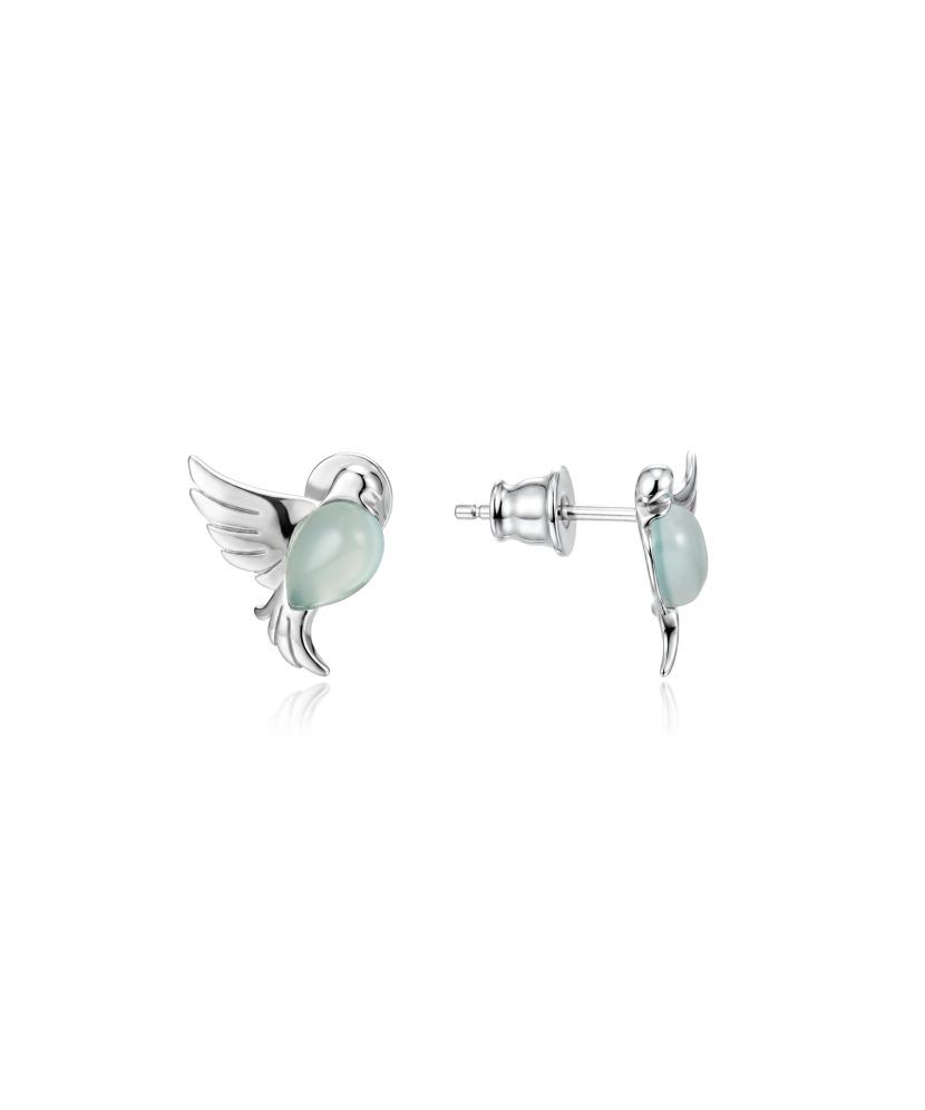 Серьги из серебра с агатом