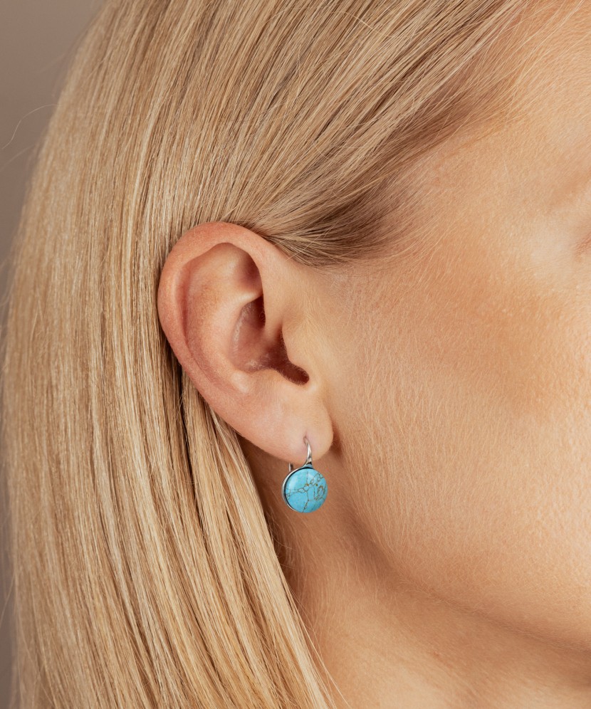 Hõbekõrvarõngad türkiisiga