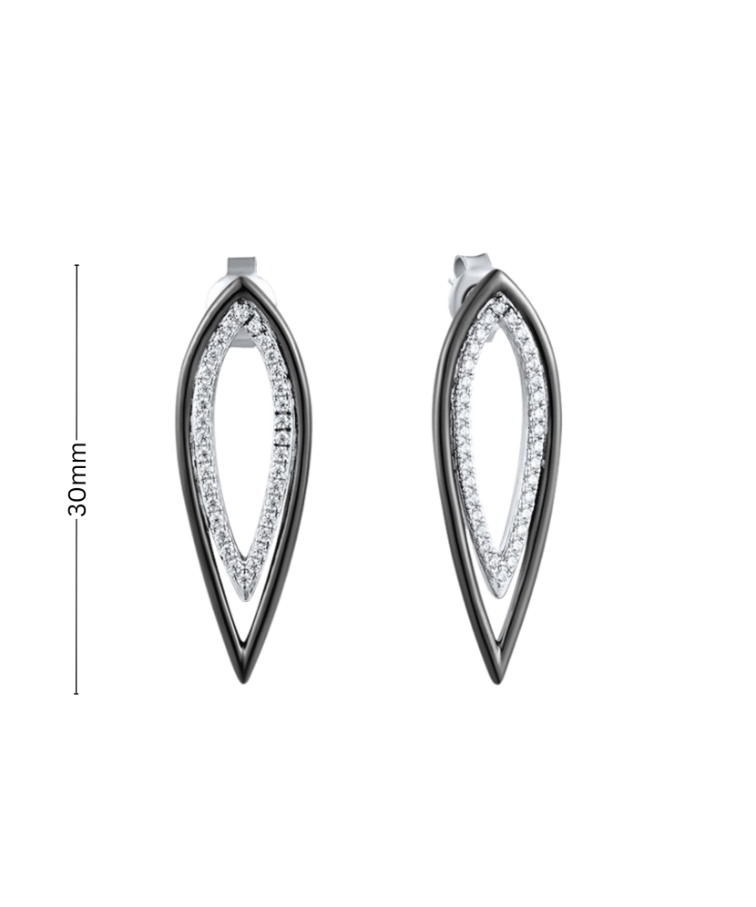 Серьги из серебра с цирконами
