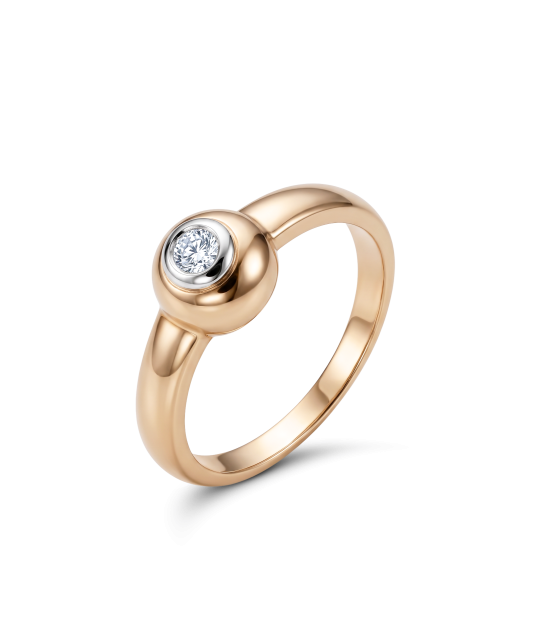 Kuldsõrmus briljandiga Goldinga 02483