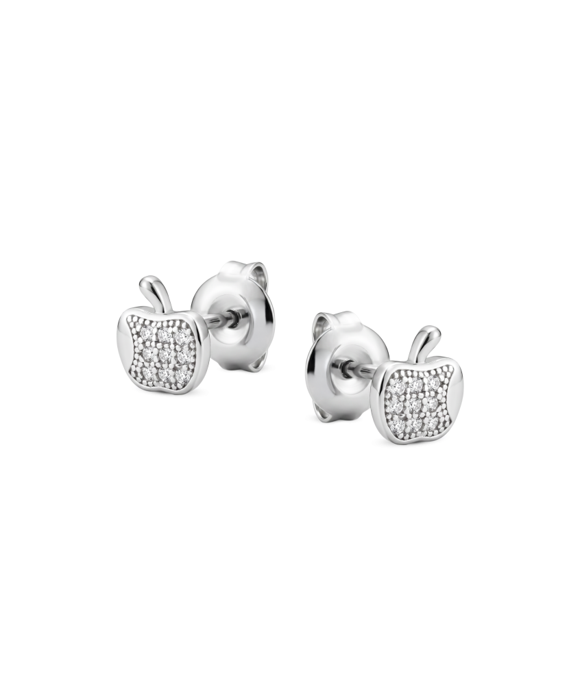 Серьги из серебра с цирконами