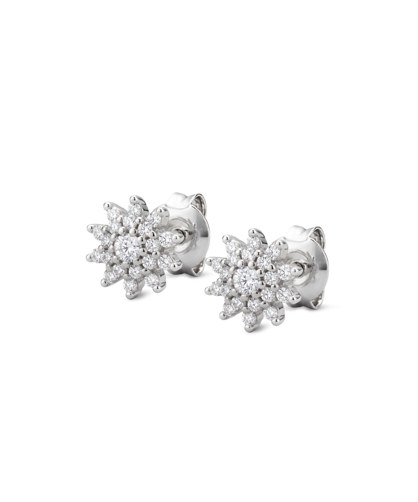 Серьги из серебра с цирконами
