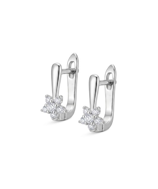 Серьги из серебра с цирконами