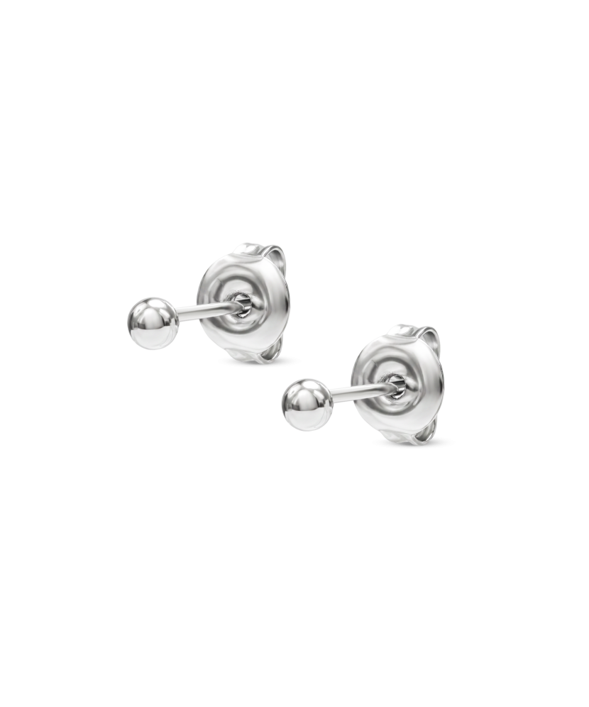 Серьги из серебра "Шарики" 3mm