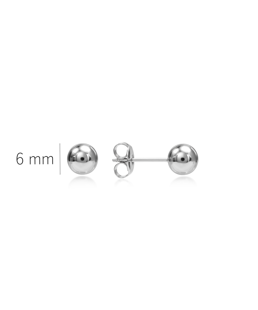 Hõbekõrvarõngad "mullid" 6mm