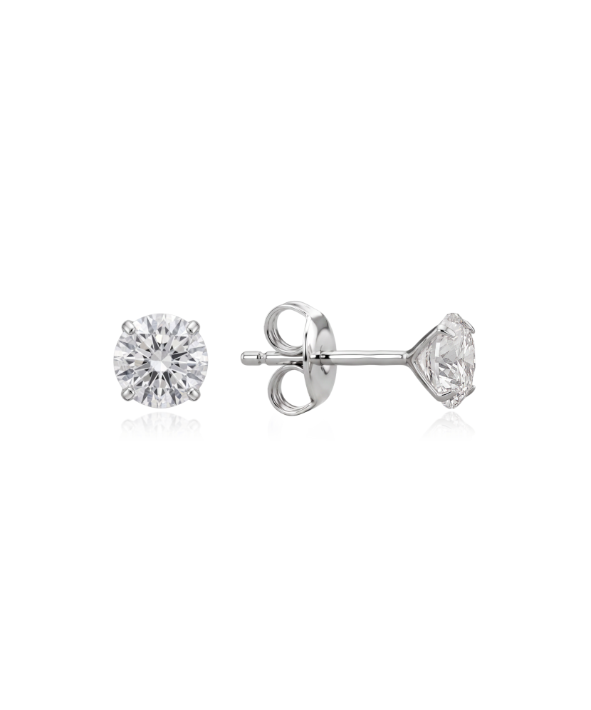 Серьги из серебра с цирконами