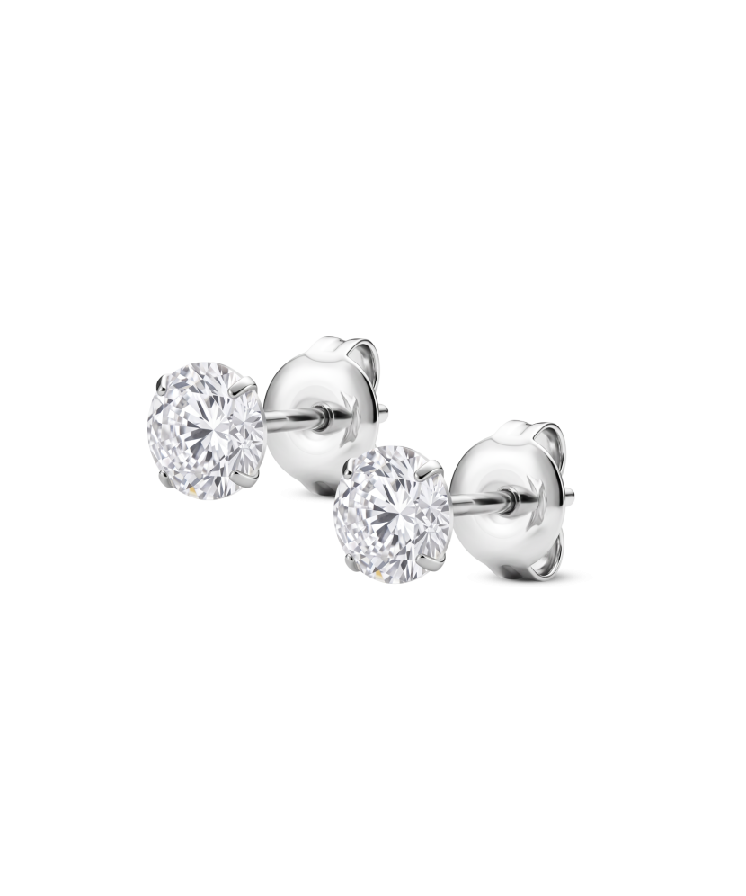 Серьги из серебра с цирконами