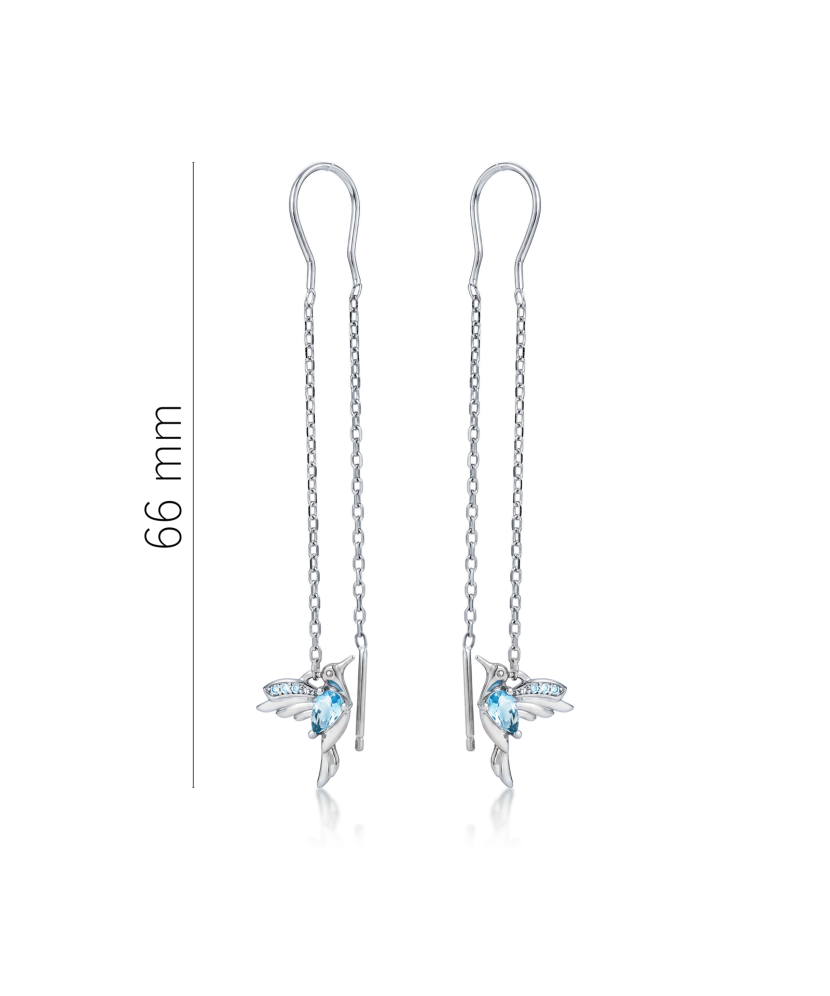 Серьги из серебра с цирконами