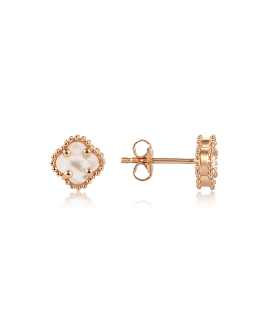 Золотые серьги с перламутром