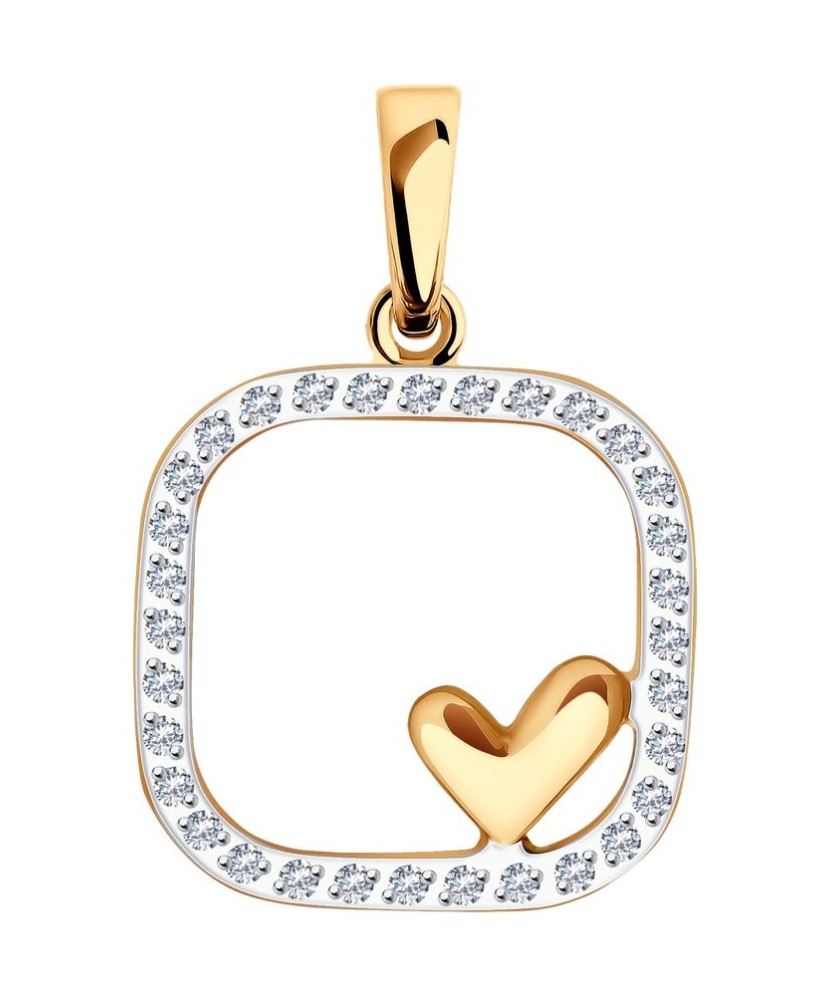 Auksinis pakabukas su cirkoniais Goldinga S036225