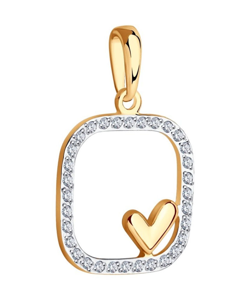 Auksinis pakabukas su cirkoniais Goldinga S036225