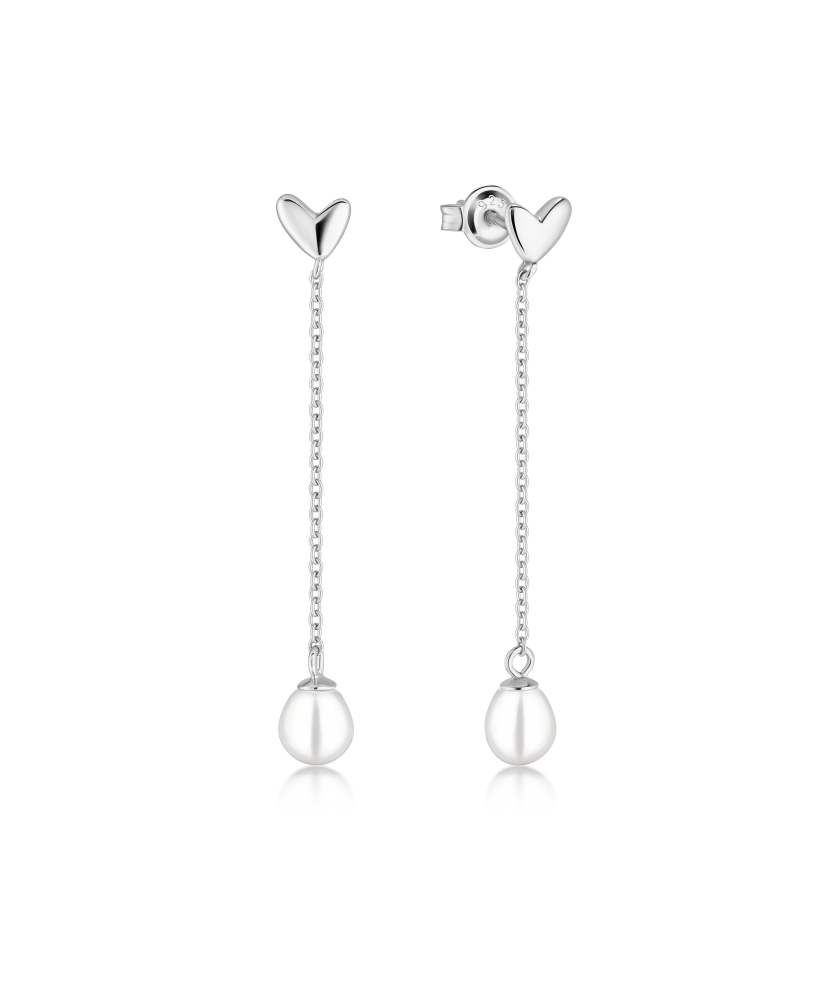 Серебряные серьги с жемчугом