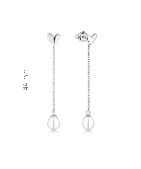 Серебряные серьги с жемчугом