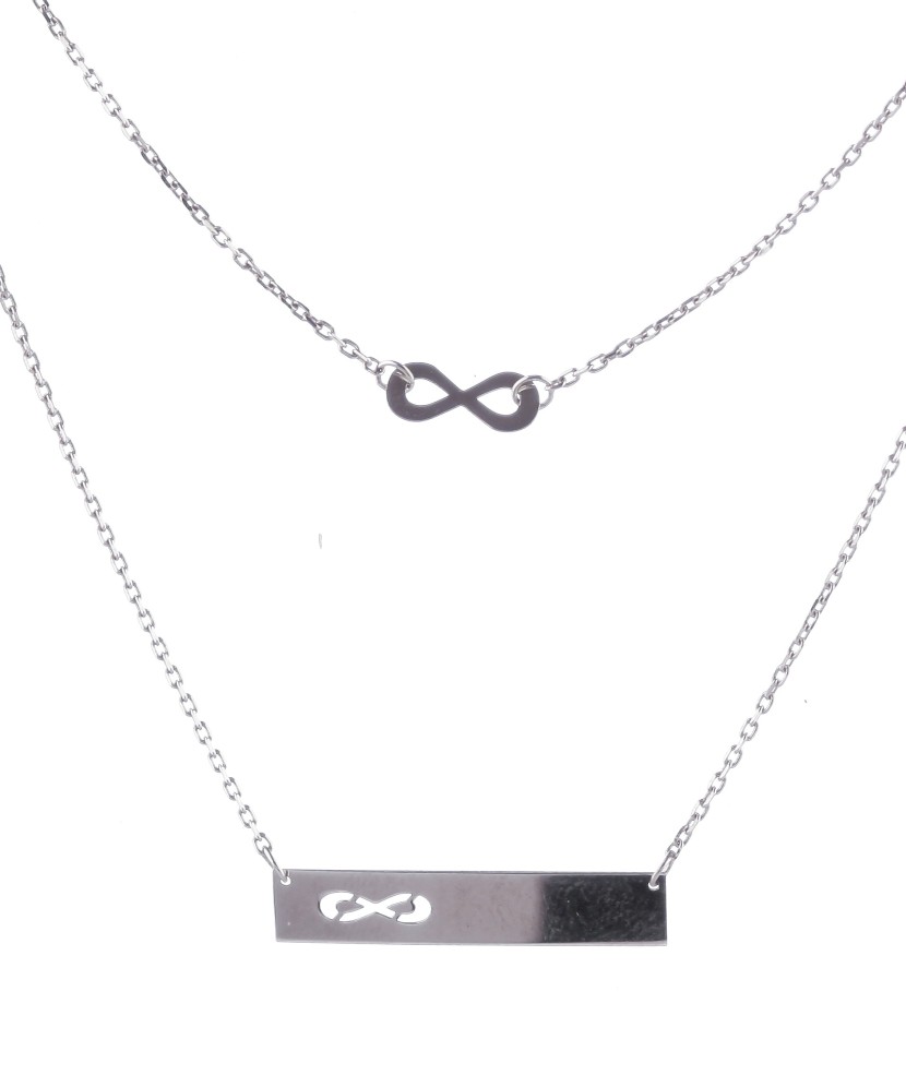 Kahekordne hõbekett ripatsitega "lõpmatus" - Hõbedast kaelaketid - Goldinga