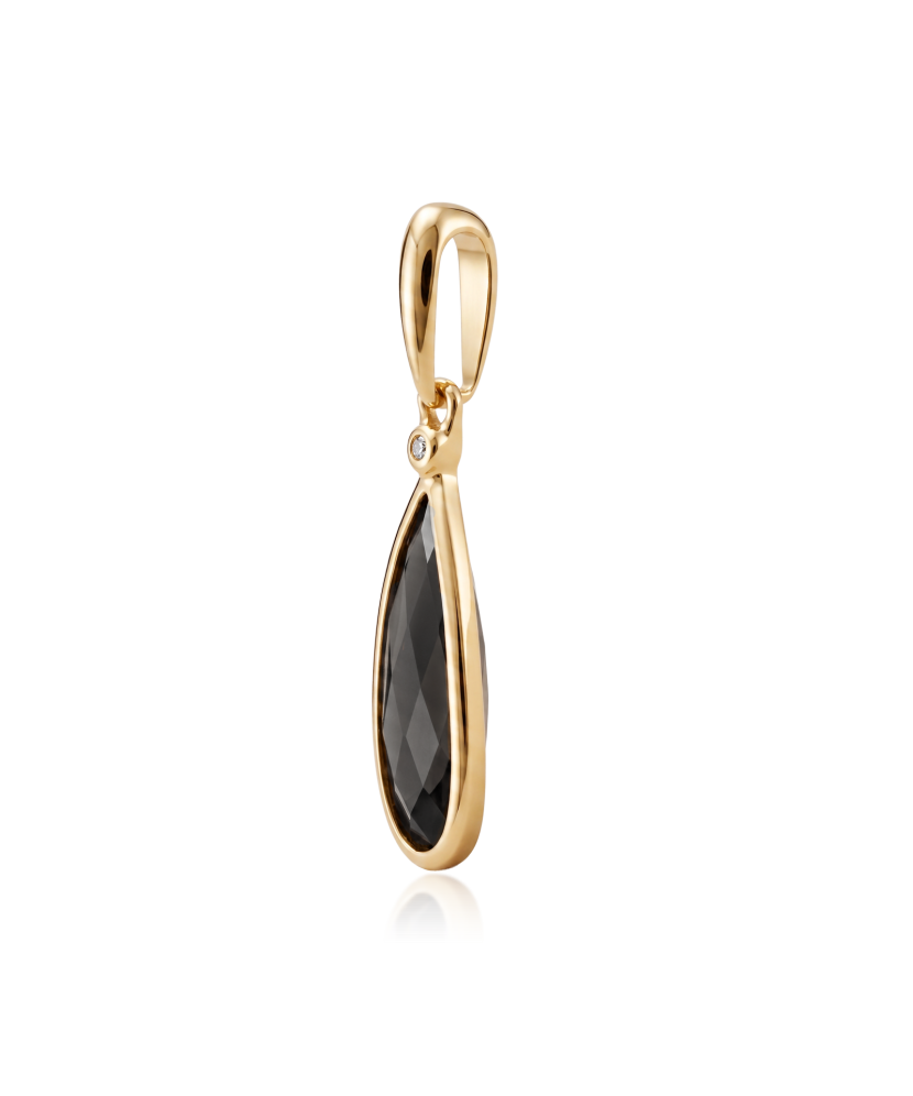 Kuldist ripats musta ahhaadi ja teemandiga